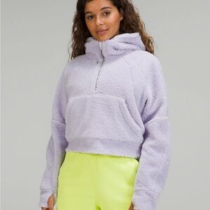 Lululemon Scuba Oversized Half-Zip Fleece Hoodie Faint Lavender XS / S